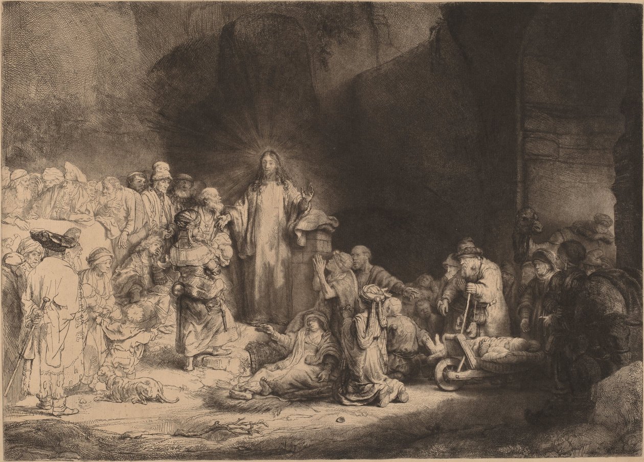 Krisztus prédikációja (A száz gulden nyomat) alkotó: Rembrandt van Rijn