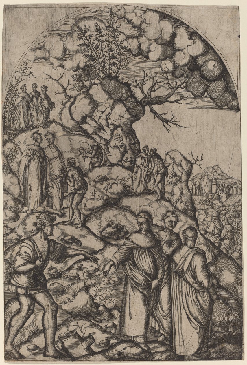 Szent Filippo Benizzi Koldus gyógyítása alkotó: after Andrea del Sarto