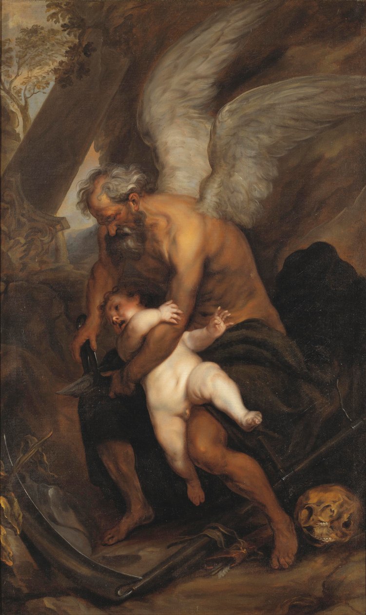 Az idő a szerelem szárnyait vágja alkotó: after Anthony van Dyck