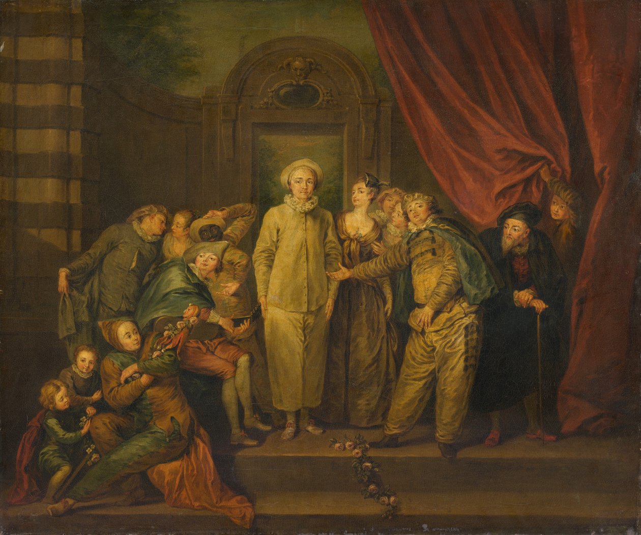 Az olasz komikusok (másolat) alkotó: after Antoine Watteau