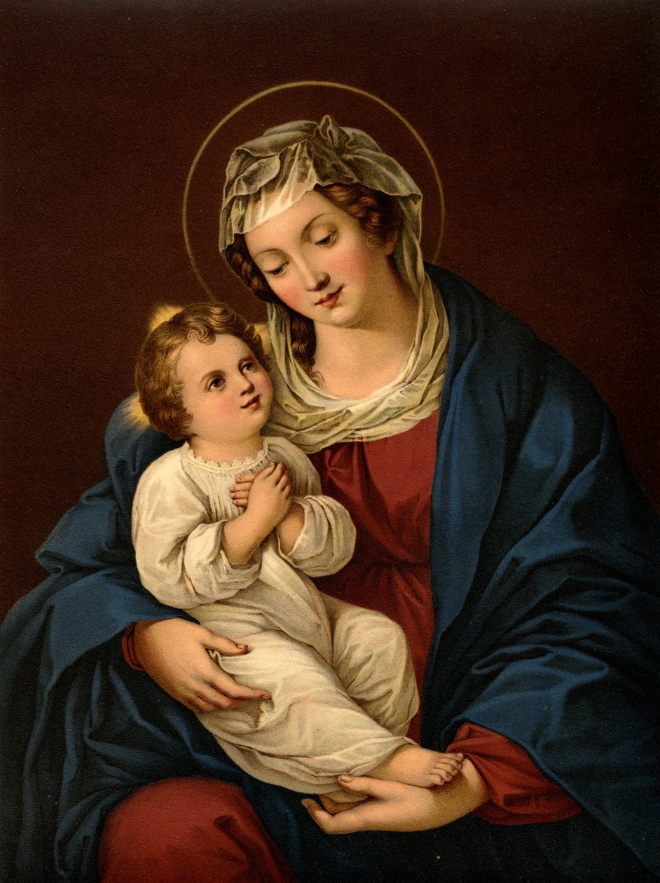 Mária anya a gyermek Jézussal alkotó: after Bartolome Esteban Murillo