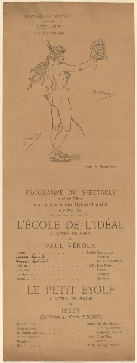 Az Ideál Iskolája; Kis Eyolf alkotó: after Félicien Rops