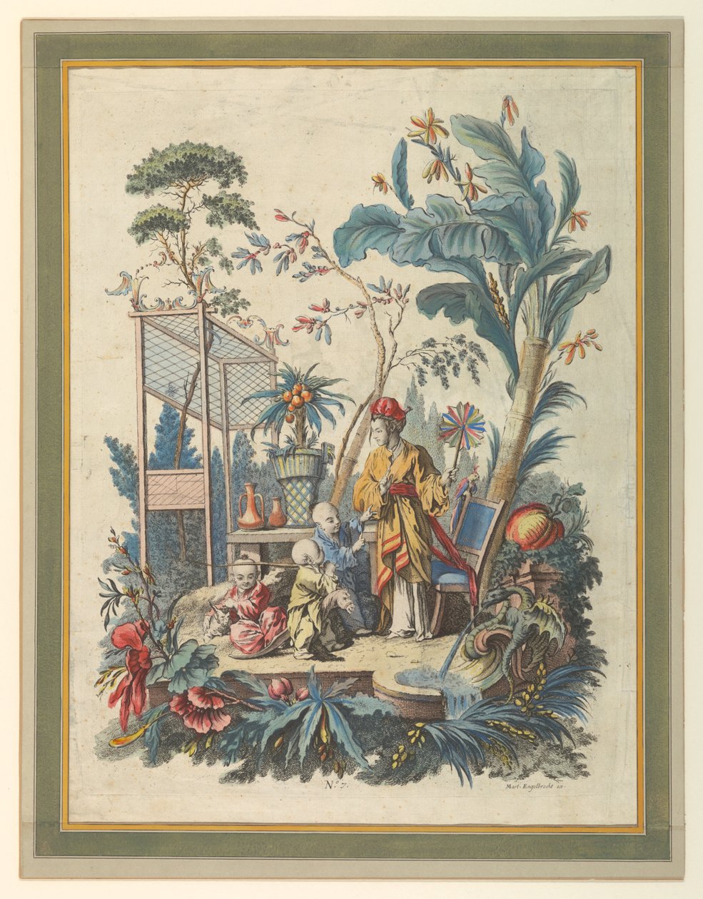 Kínai műfaji jelenetek készletének 7. táblája alkotó: after Francois Boucher