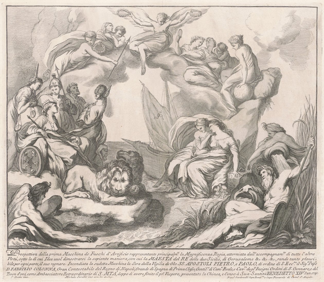 Az 1741-es Prima Macchina Kína számára: A királyi nagyszerűség allegóriája alkotó: after François Hutin Miguel de Sorellò