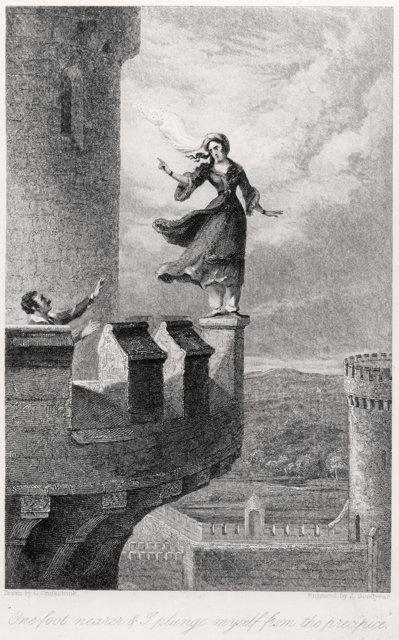 Rebecca, az Ivanhoe-ból, Walter Scott (1771-1832) alkotó: after George Cruikshank