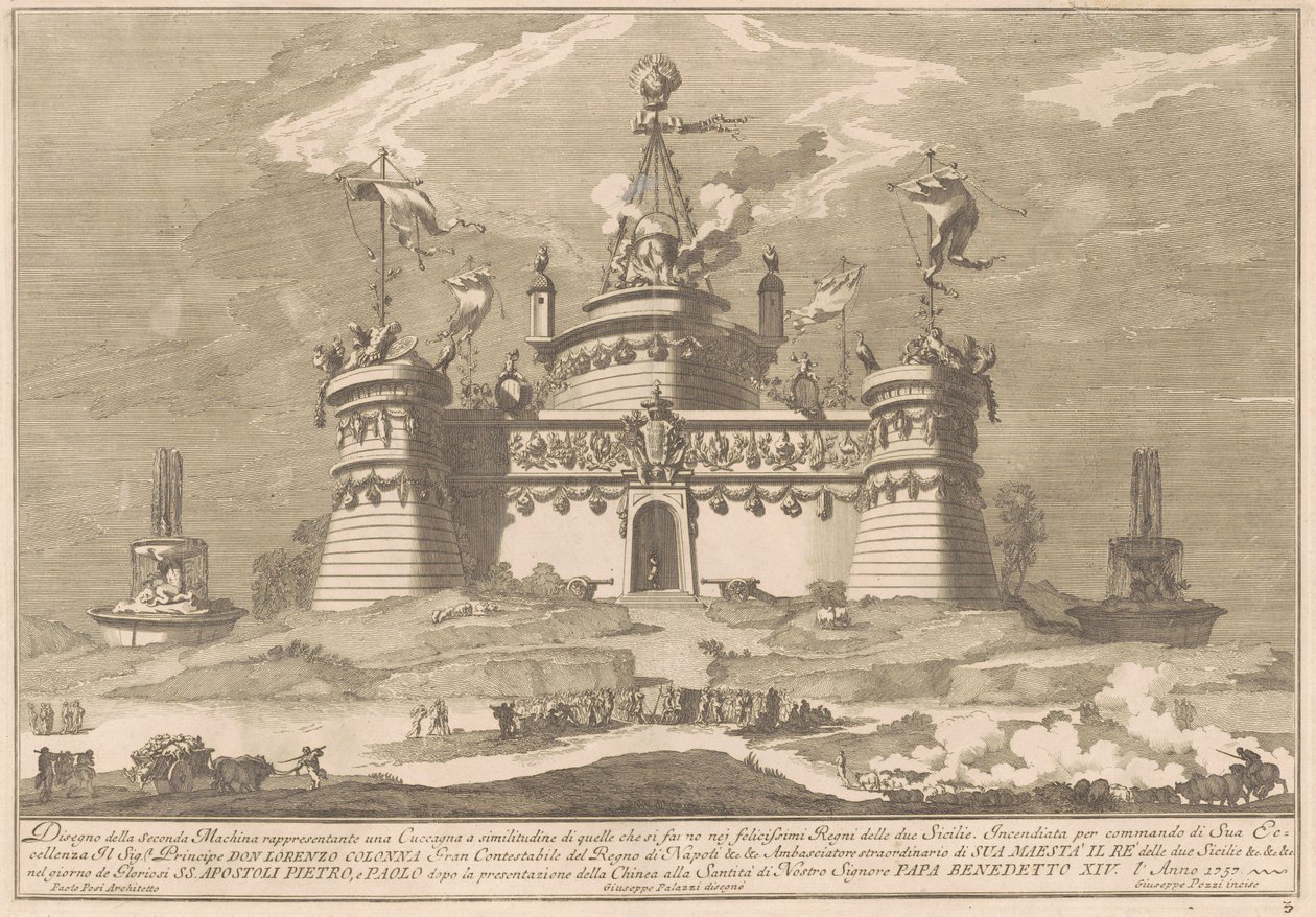 A Seconda Macchina Kínában 1757: Cockaigne erődje alkotó: after Giuseppe Palazzi Giuseppe Pozzi after Paolo Posi