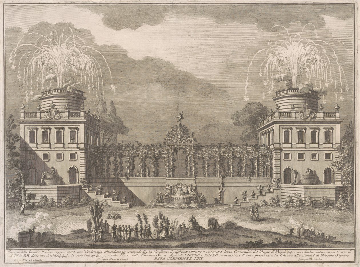 A Seconda Macchina Kínában 1763: A szőlőszüret alkotó: after Giuseppe Palazzi Giuseppe Vasi after Paolo Posi
