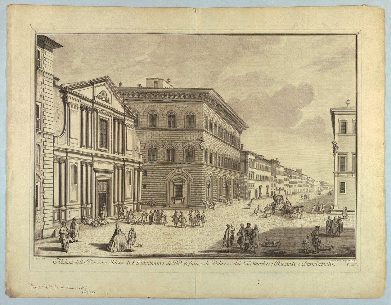 Kilátás Firenzére, tányér a "XXIV. választásból Kilátás Firenze város fő kerületeire, tereire, templomaira és palotáira" alkotó: after Giuseppe Zocchi