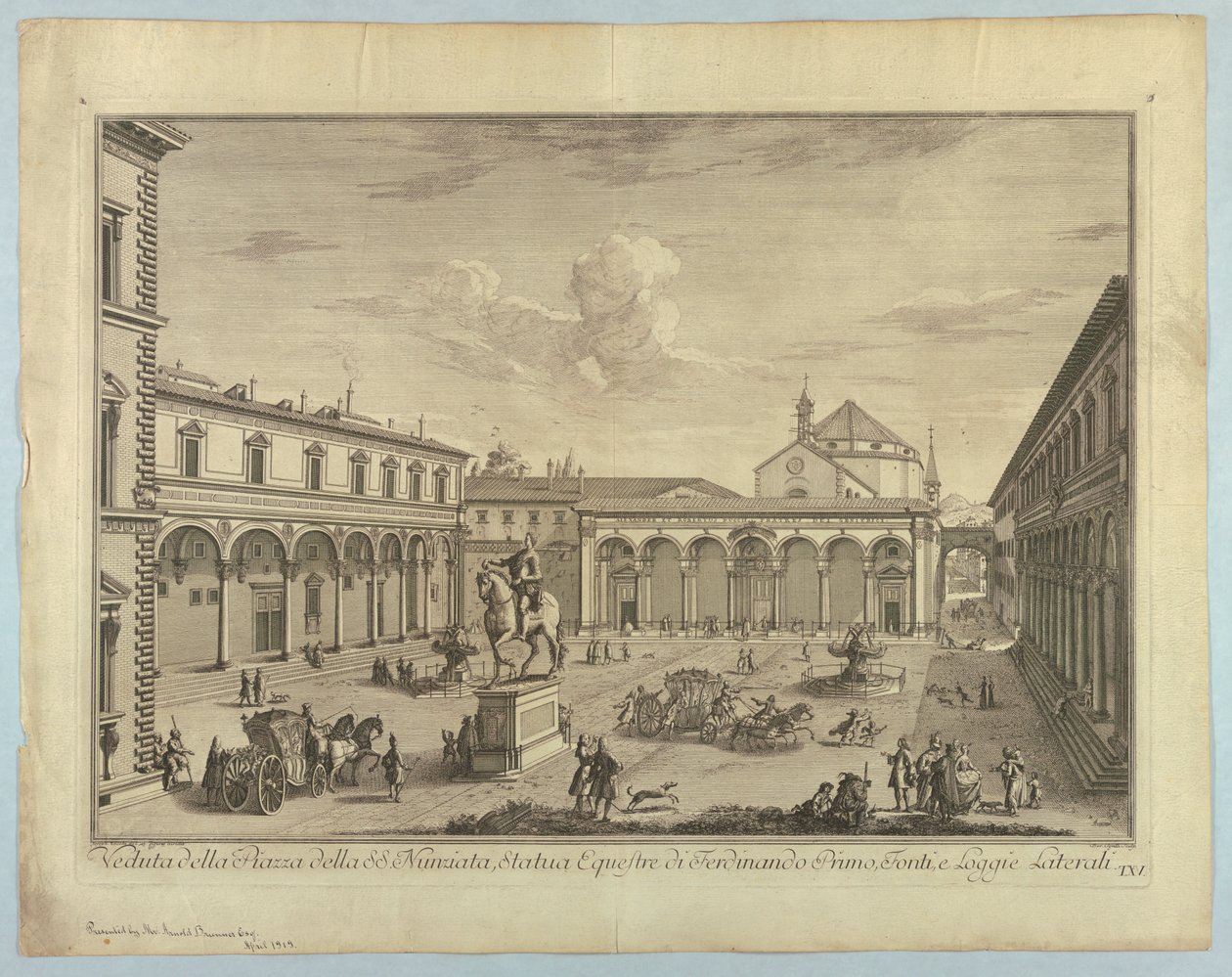 Kilátás Firenzére, tányér a "XXIV. választásból Kilátás Firenze város fő kerületeire, tereire, templomaira és palotáira" alkotó: after Giuseppe Zocchi