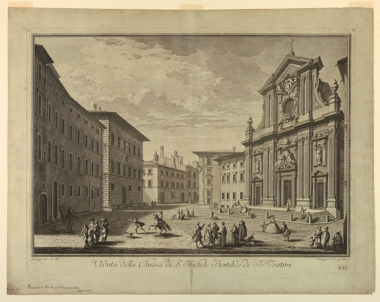 Kilátás Firenzére, tányér a "XXIV. választásból Kilátás Firenze város fő kerületeire, tereire, templomaira és palotáira" alkotó: after Giuseppe Zocchi