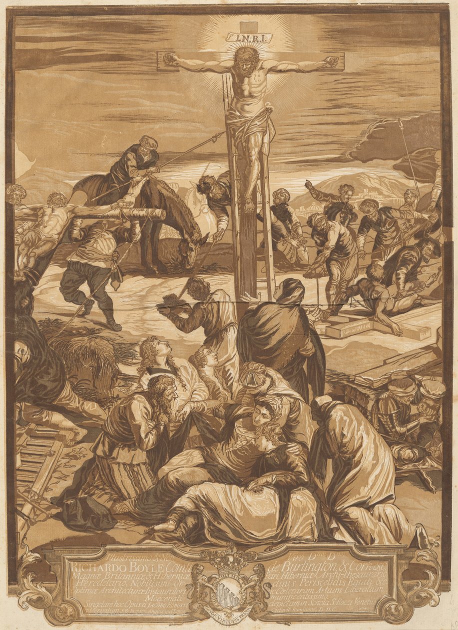 A keresztre feszítés [Középpanel] alkotó: after Jacopo Tintoretto John Baptist Jackson