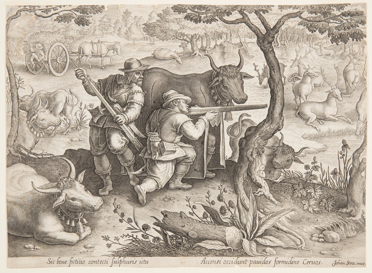Szarvasvadászat alkotó: after Jan van der Straet, called Stradanus