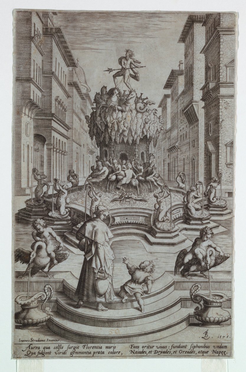 Neptun-kút, Firenze alkotó: after Jan van der Straet, called Stradanus