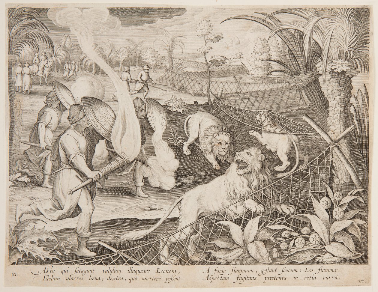 Oroszláncsapda alkotó: after Jan van der Straet, called Stradanus