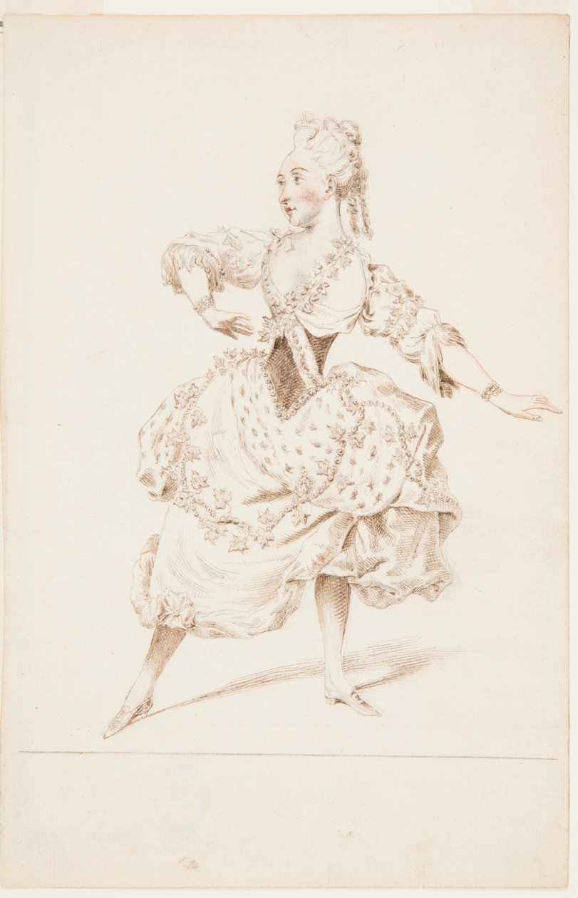 Egy balett-táncos, Mademoiselle Marie Allard alkotó: after Louis Carrogis, called Carmontelle