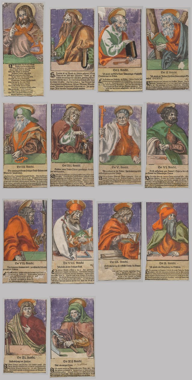 Krisztus, a tizenkét apostol és Szent Pál alkotó: after Lucas Cranach the Elder