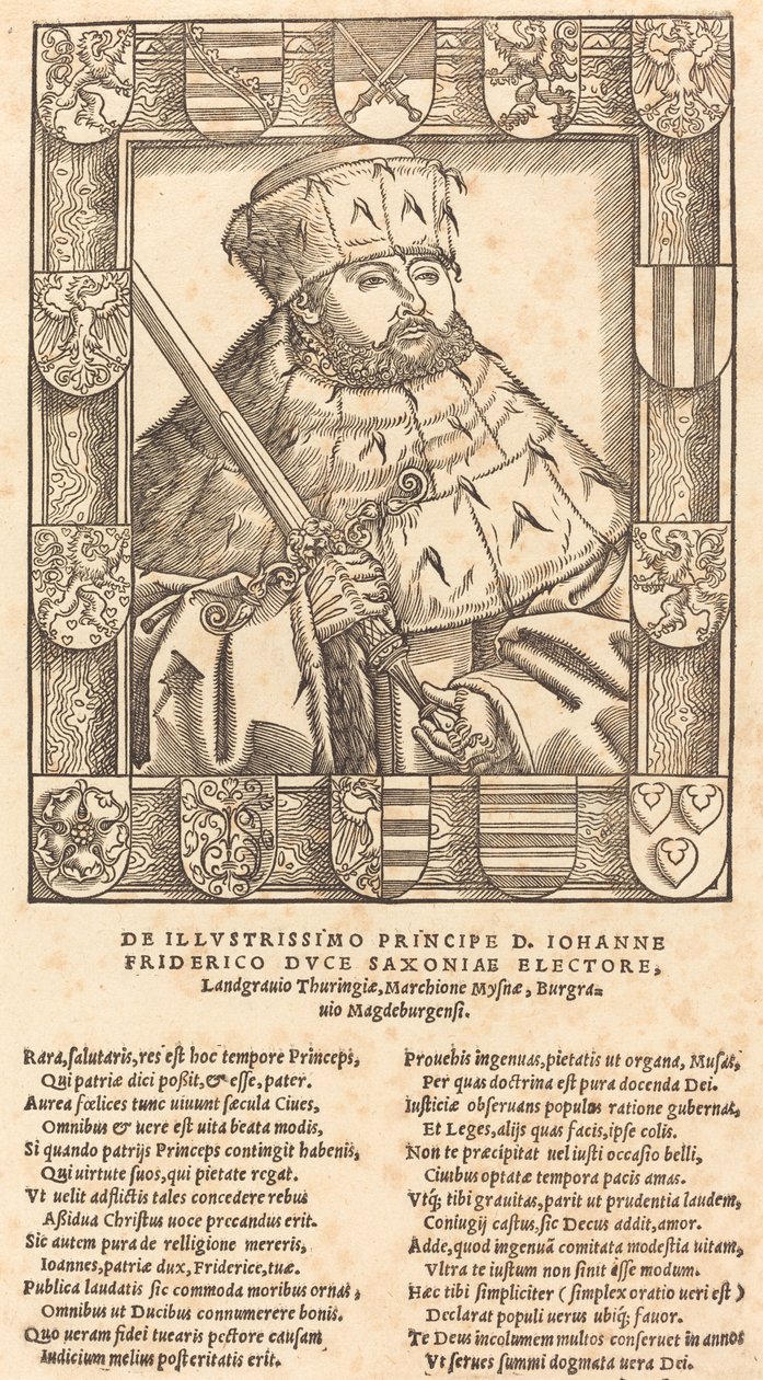 Nagyképű John Frederic, választói köntösben alkotó: after Lucas Cranach the Younger