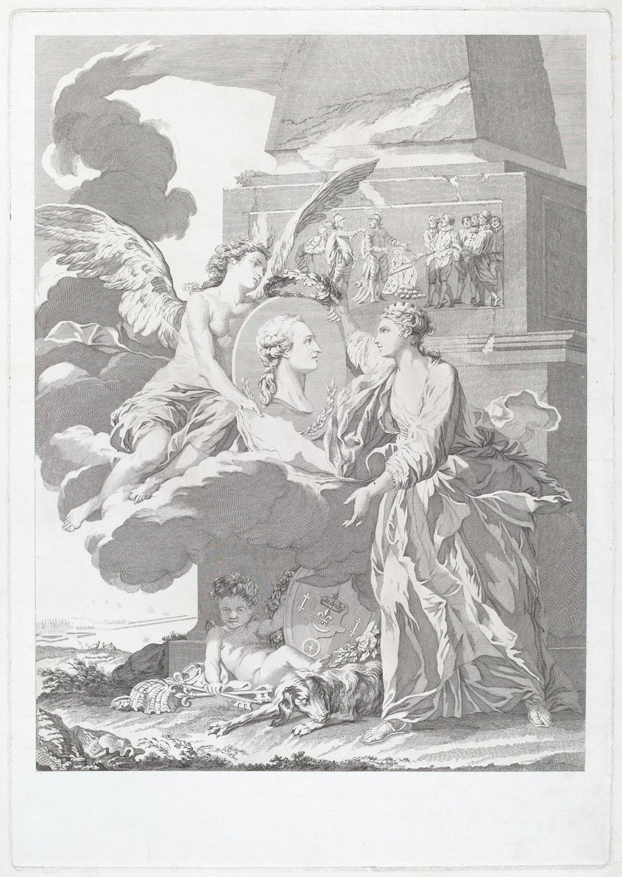 Pierre Buirette de Belloy allegorikus portréja alkotó: after Nicolas René Jollain Louis Simon Lempereur