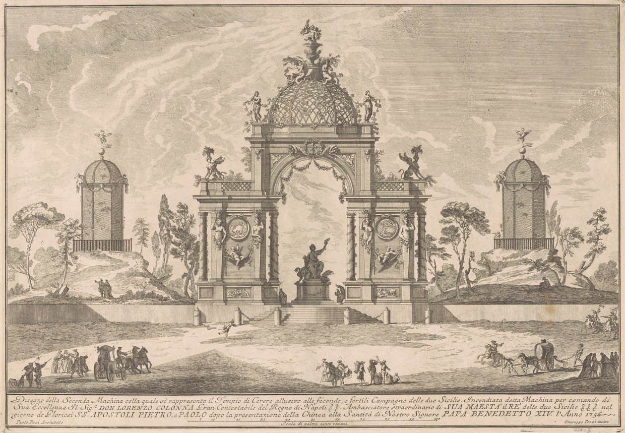 A Seconda Macchina Kína számára 1756: Ceres temploma alkotó: after Paolo Posi Giuseppe Pozzi