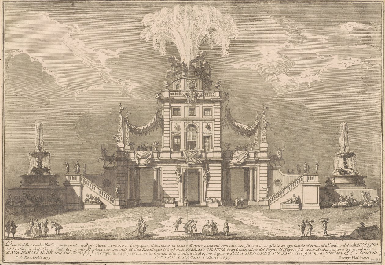 Az 1755-ös Seconda Macchina Kínában: Királyi Vadászház alkotó: after Paolo Posi Giuseppe Vasi