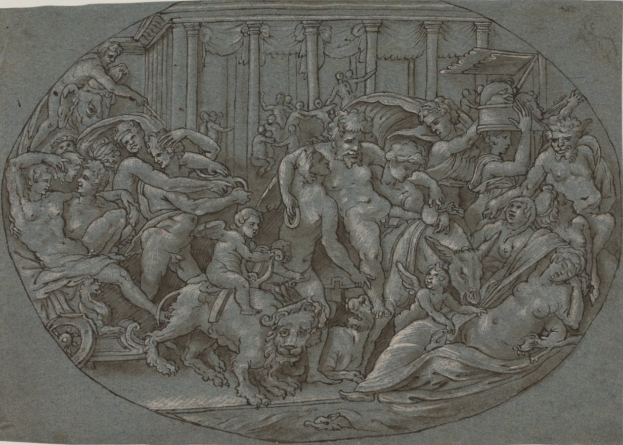Bacchus diadala alkotó: after Perino del Vaga