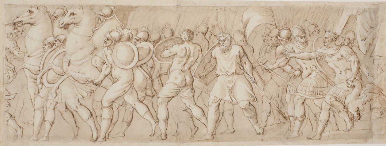 A szabin nők megerőszakolása, jobb fele alkotó: after Polidoro da Caravaggio