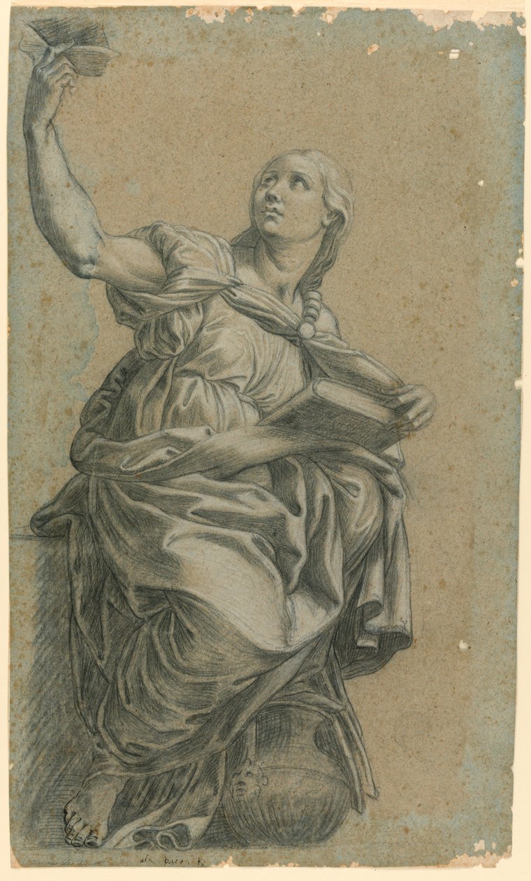 A cumaean Sibyl Raphael freskójáról a St. Maria della Pace-ben alkotó: after Raphael