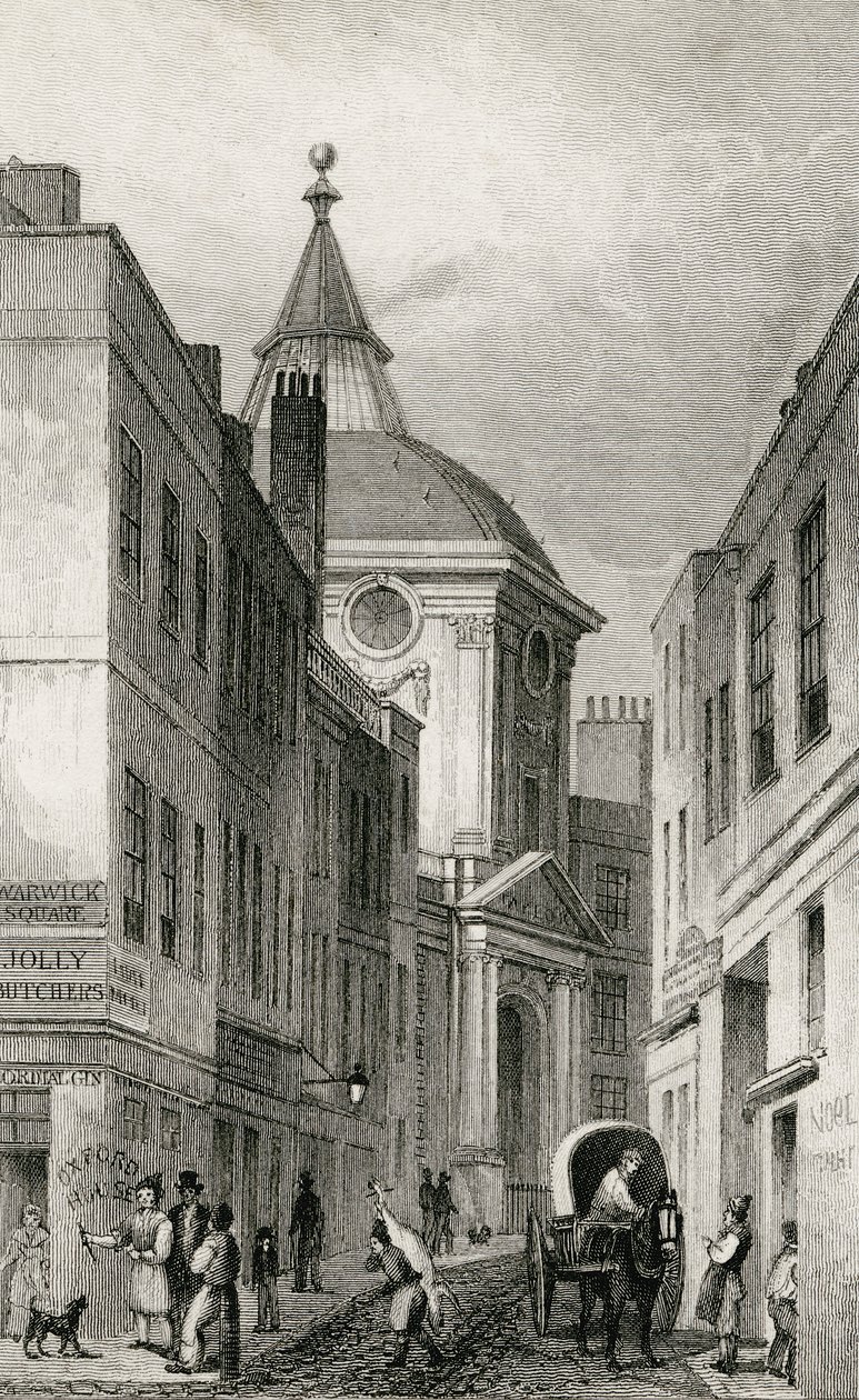 Physicians College, Warwick Lane, 1830 alkotó: Thomas Hosmer after Shepherd