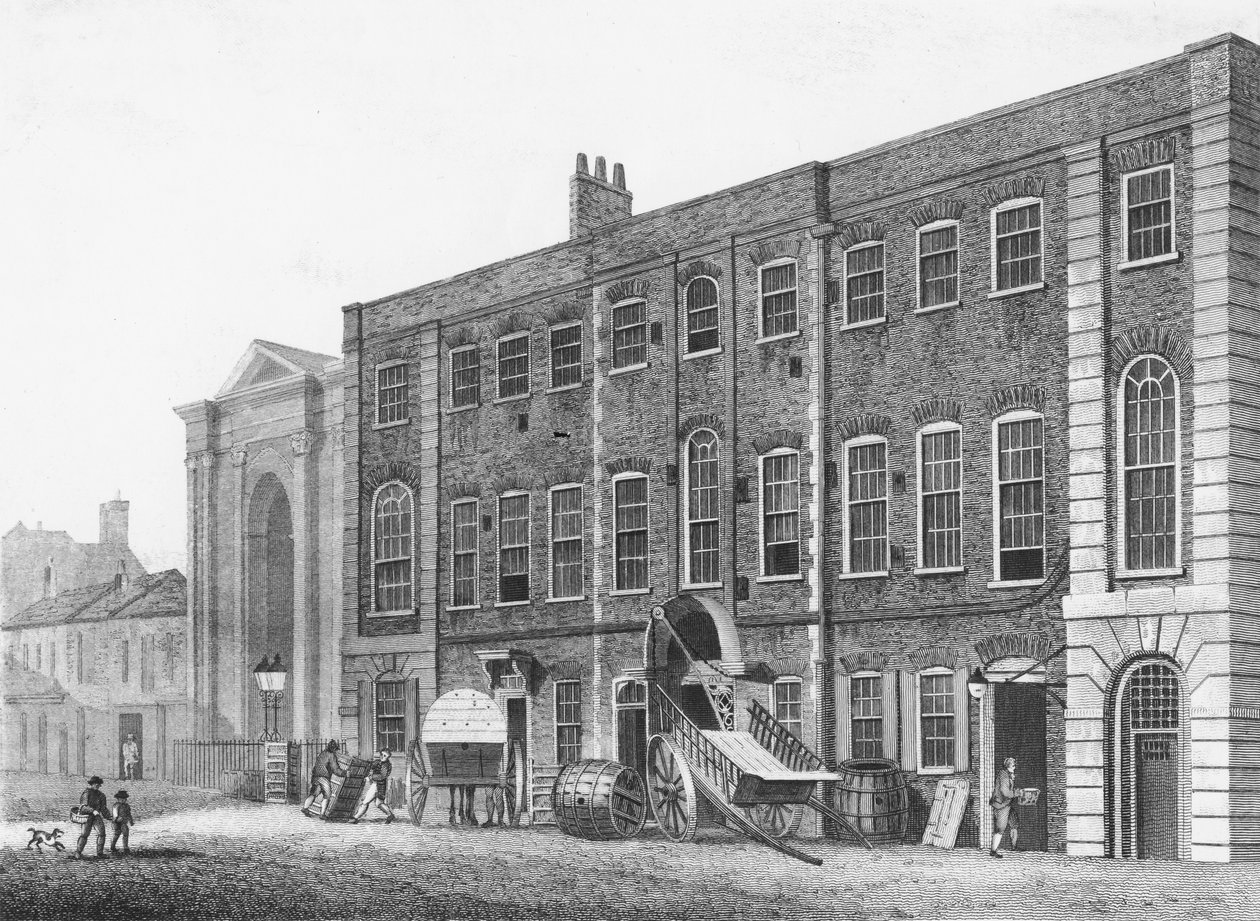 Déli nézet a Theatre Royal-ról a Portugal Streeten, Lincolns Inn Fields, 1811 alkotó: Thomas Hosmer after Shepherd