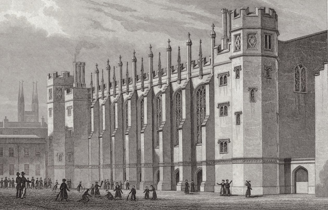 The New Hall, Christs Hospital, 1828 alkotó: Thomas Hosmer after Shepherd