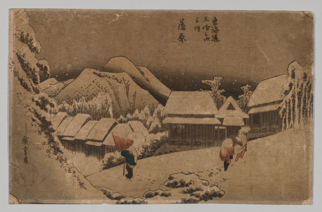 Kambara: Esti hó alkotó: after Utagawa Hiroshige