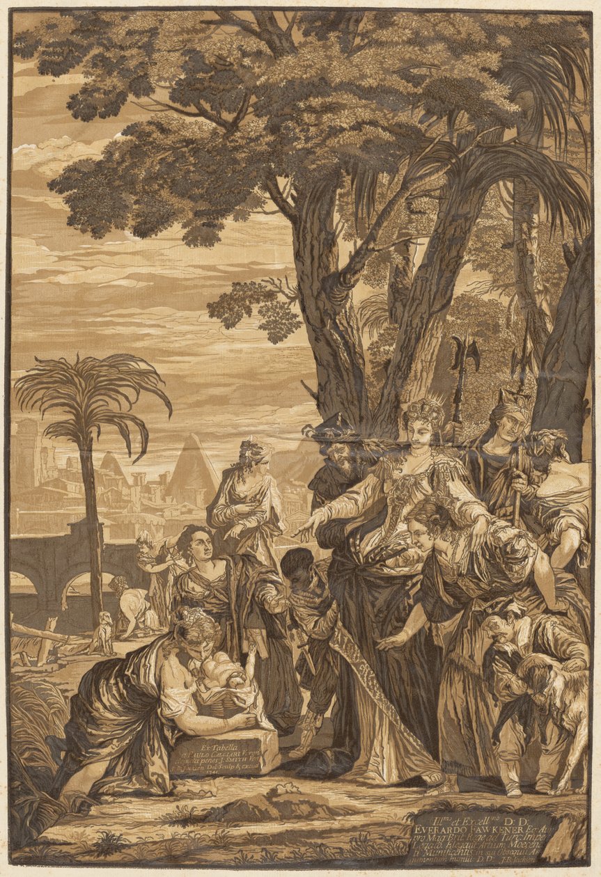 Mózes megtalálása alkotó: after Veronese John Baptist Jackson
