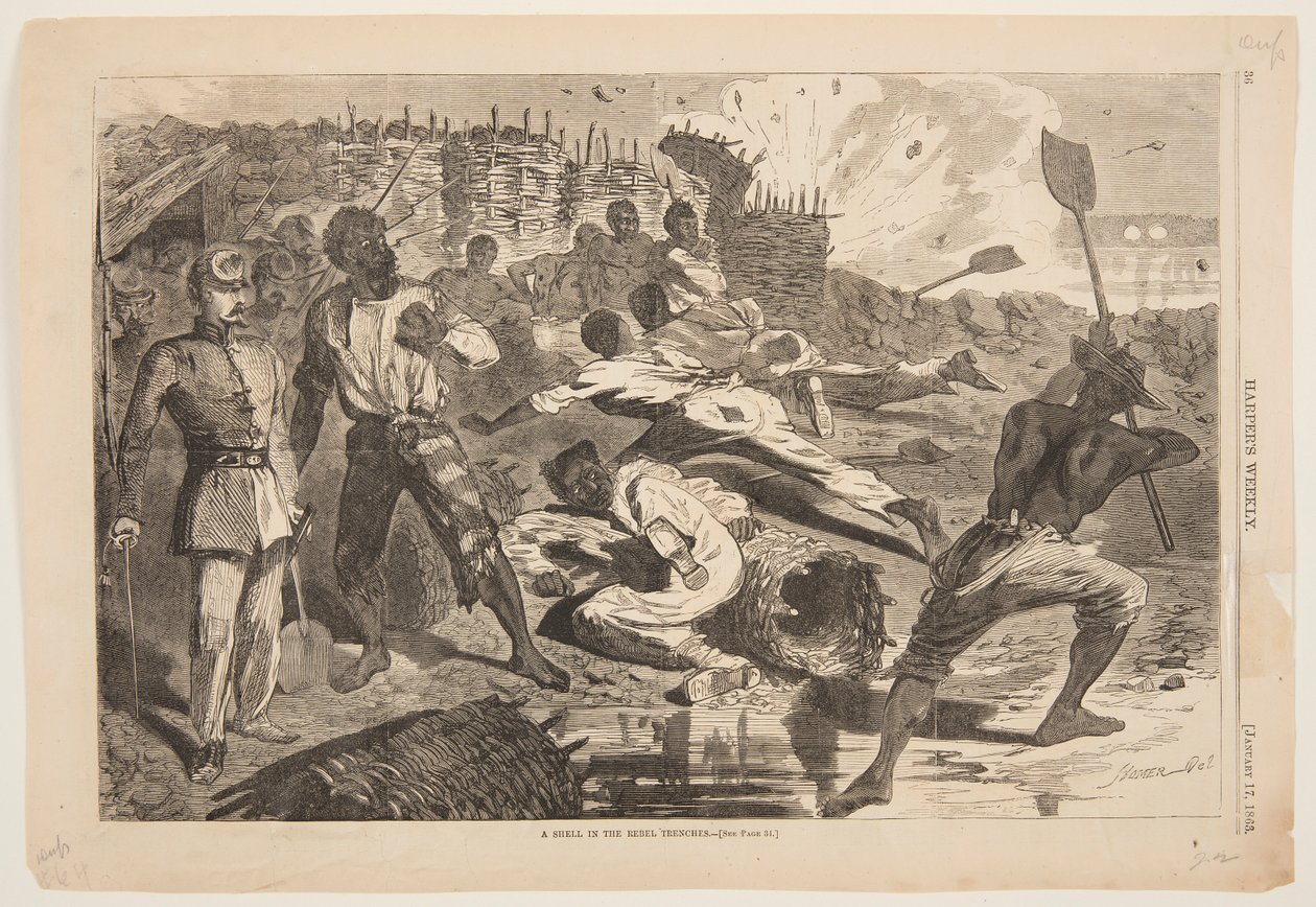 Egy Shell a lázadó árkokban alkotó: after Winslow Homer