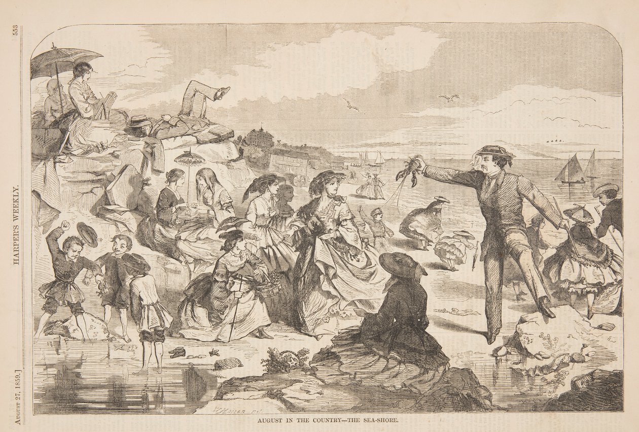 Augusztus a vidéken – Tengerpart alkotó: after Winslow Homer