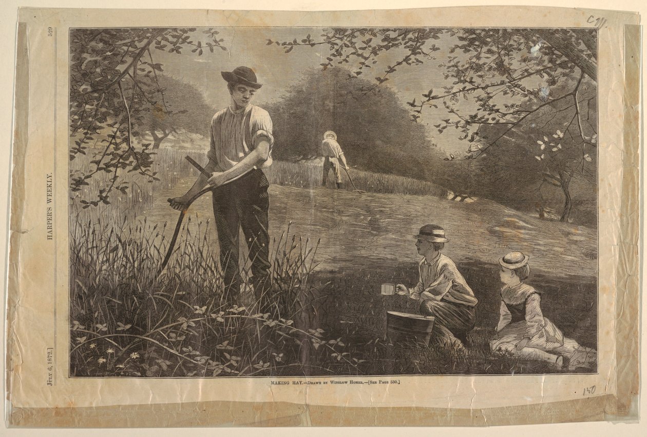 Széna készítése alkotó: after Winslow Homer