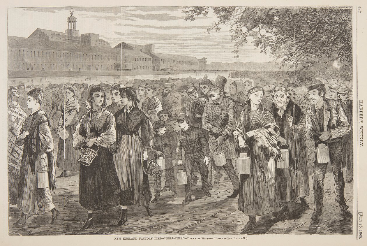 New England Factory Life – "Bell-Time" alkotó: Winslow Homer