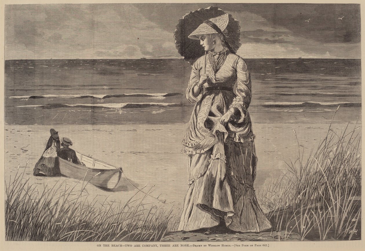 A tengerparton – kettő társaság, három nincs alkotó: after Winslow Homer