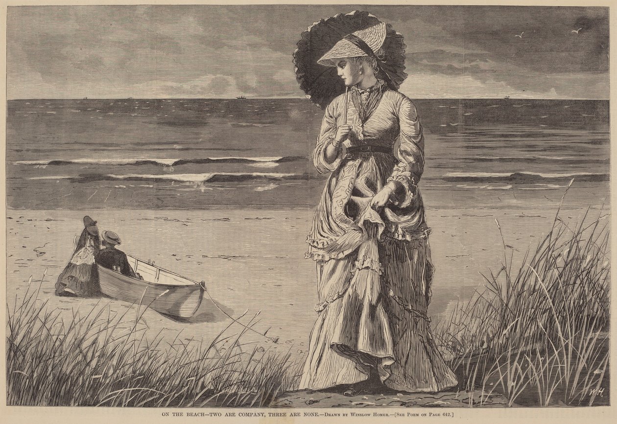 A tengerparton – kettő társaság, három nincs alkotó: after Winslow Homer