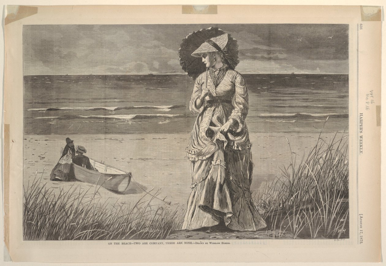 "A parton ketten társaság, három nincs" alkotó: after Winslow Homer