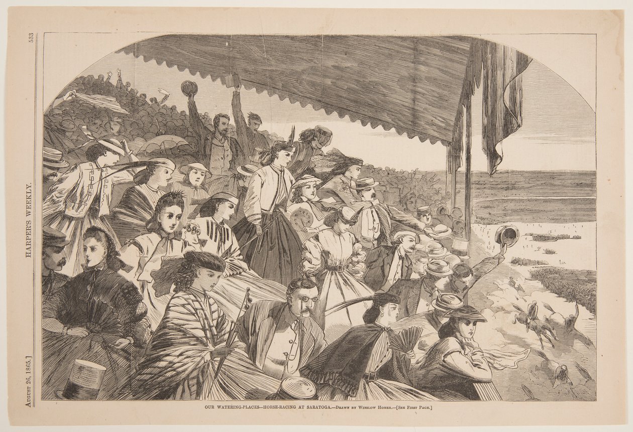Vízi helyeink – Lóverseny Saratoga-ban alkotó: after Winslow Homer