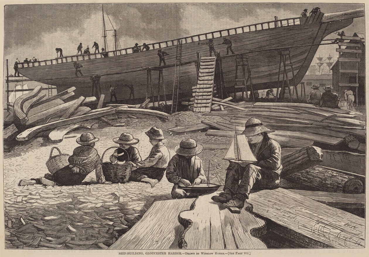 Hajóépítés, Gloucester kikötője alkotó: Winslow Homer