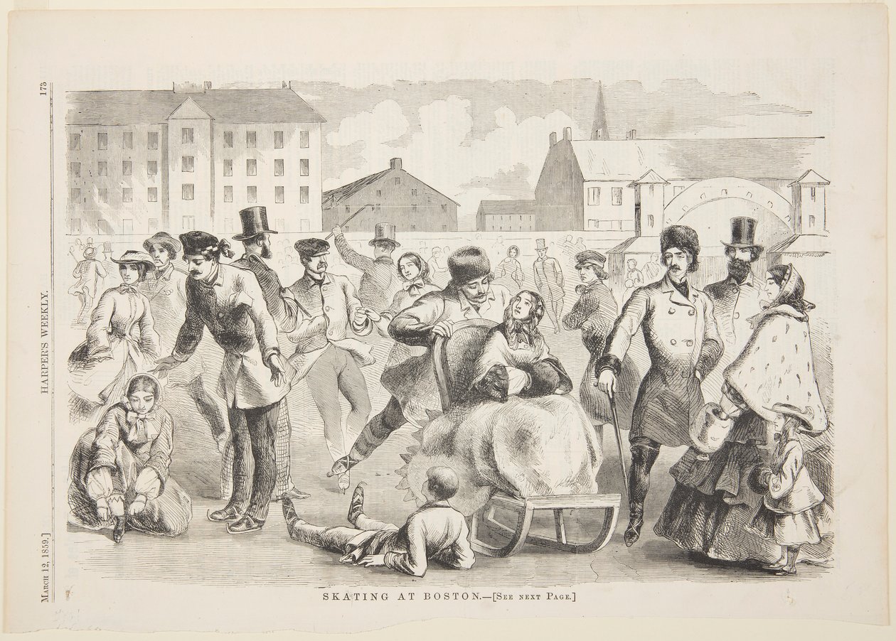 Korcsolyázás Bostonban alkotó: after Winslow Homer