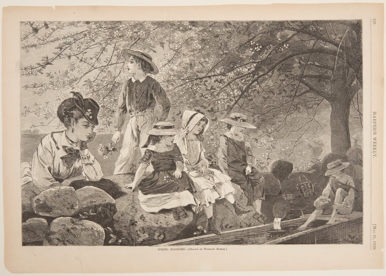 Tavaszi virágok alkotó: after Winslow Homer