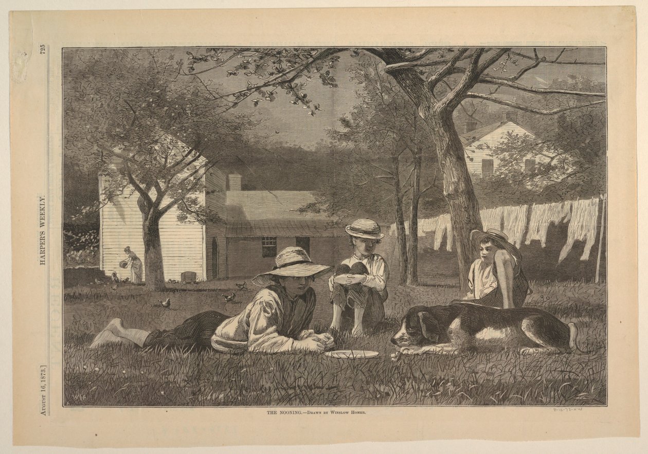 A Nooning alkotó: after Winslow Homer