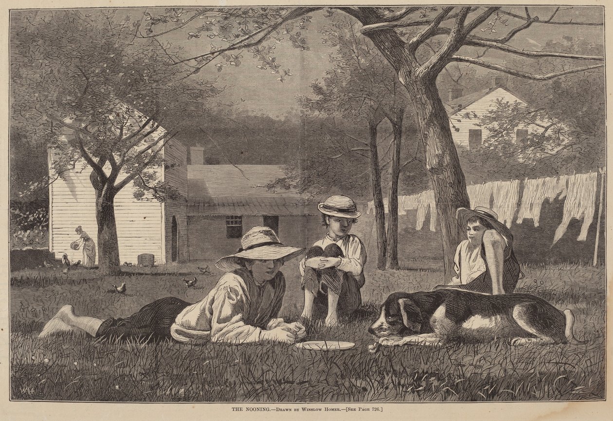 A Nooning alkotó: after Winslow Homer
