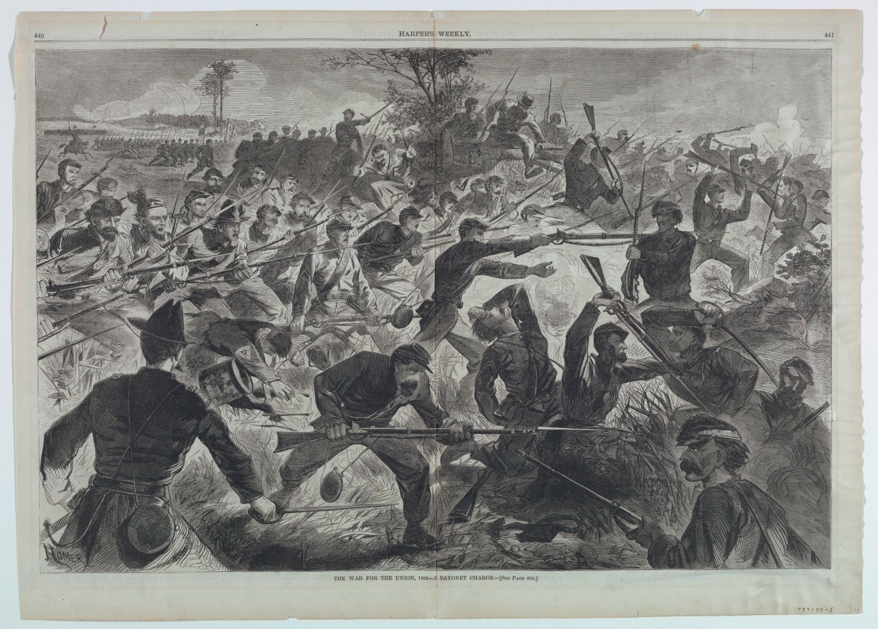 A háború az Unióért, 1862 – Szuronytöltés alkotó: after Winslow Homer