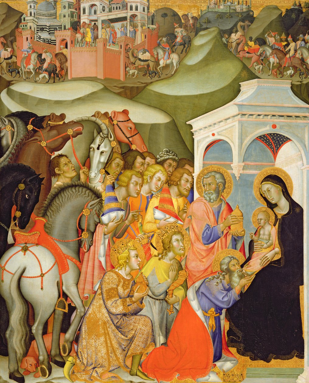 A mágusok imádása, 1380 körül alkotó: also Manfredi de Battilori Bartolo di Fredi