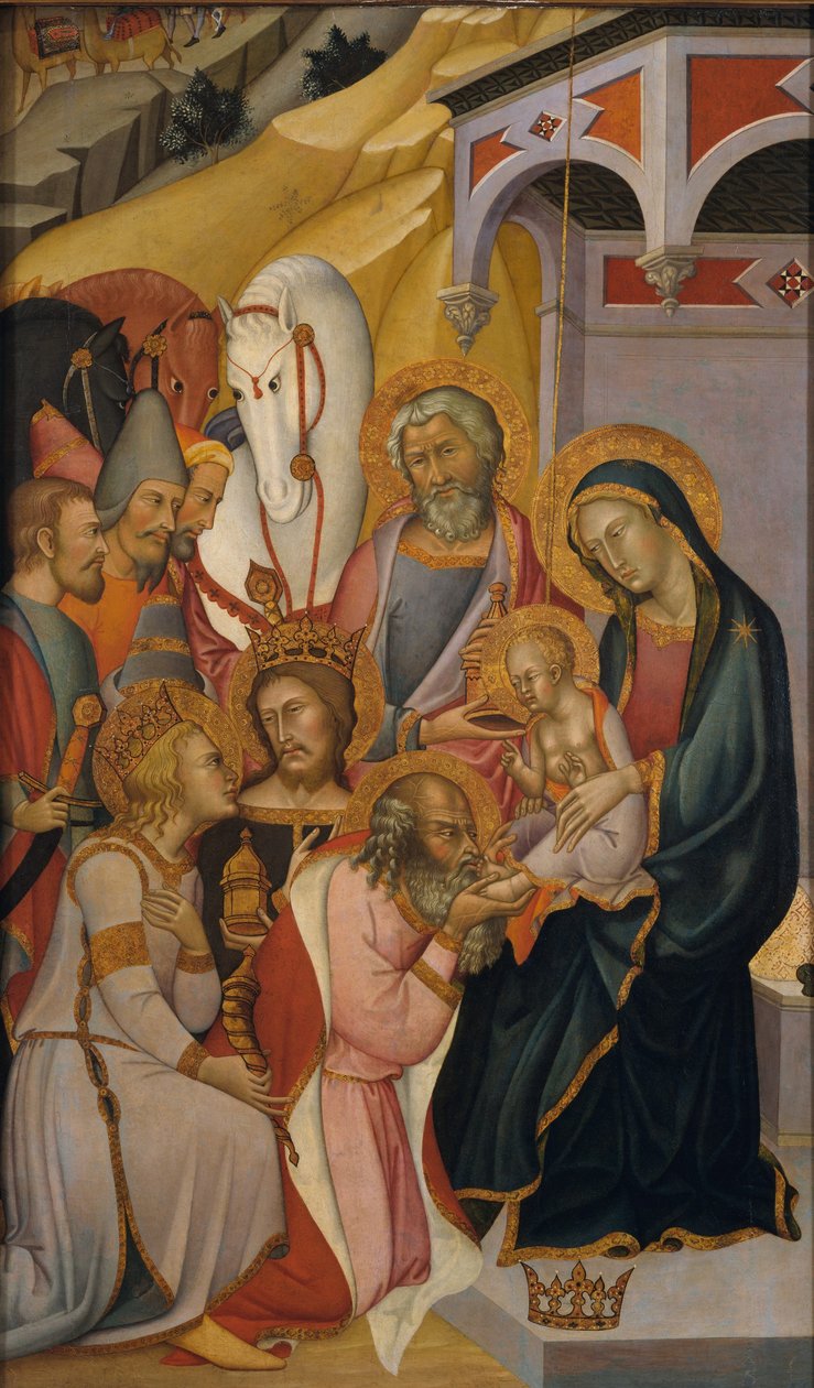 A bölcsek imádása, 1390 körül (tempera és arany, fa) alkotó: also Manfredi de Battilori Bartolo di Fredi