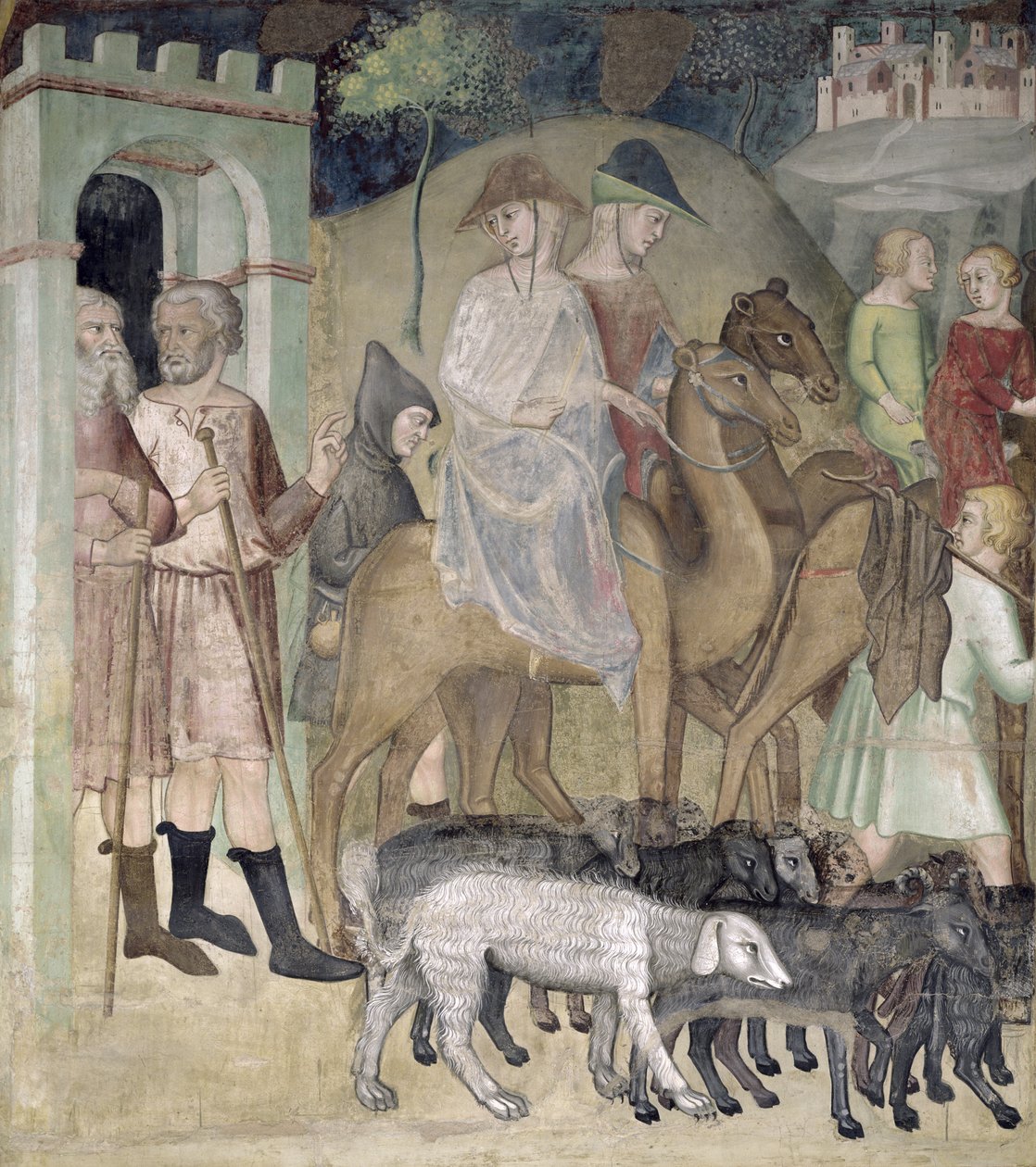 Ábrahám és Lót utazása, 1356-67 alkotó: also Manfredi de Battilori Bartolo di Fredi