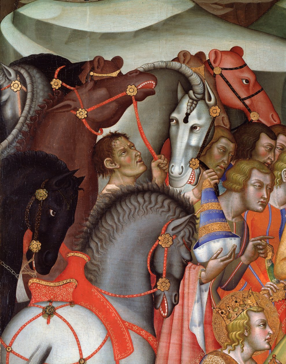 A mágusok imádása, részlet (Festmény alkotó: also Manfredi de Battilori Bartolo di Fredi